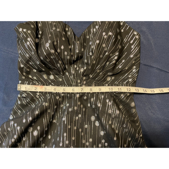 Trixxi Juniors Sz 3 Black and Silver Fit & Flare Dress Party Dance - Picture 10 of 14